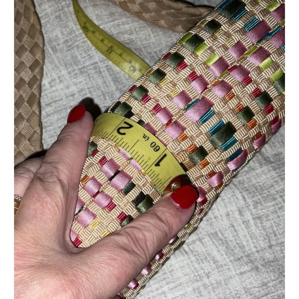 The Sak‎ Spring Bouquet pastel ribbon woven bag purse removeable strap microbag - Picture 14 of 16